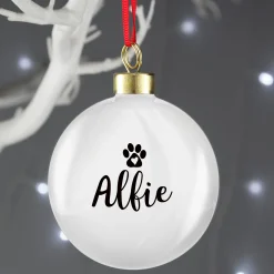 New Personalised Pet Ceramic Bauble Gifts For Pets|Christmas Gifts