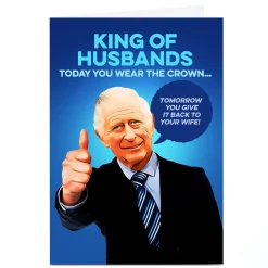 Best Personalised PG Quips Birthday Card - King of Husbands For Husband|Funny