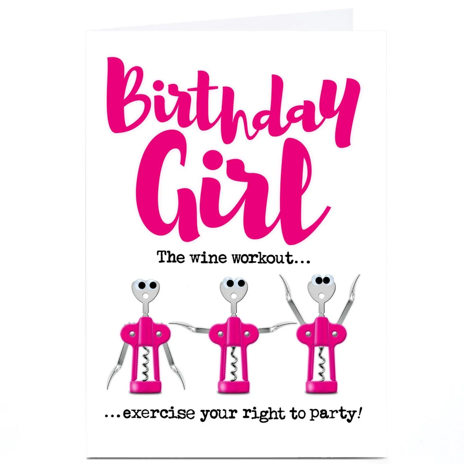 Card Factory Personalised PG Quips Birthday Card - The Wine Workout