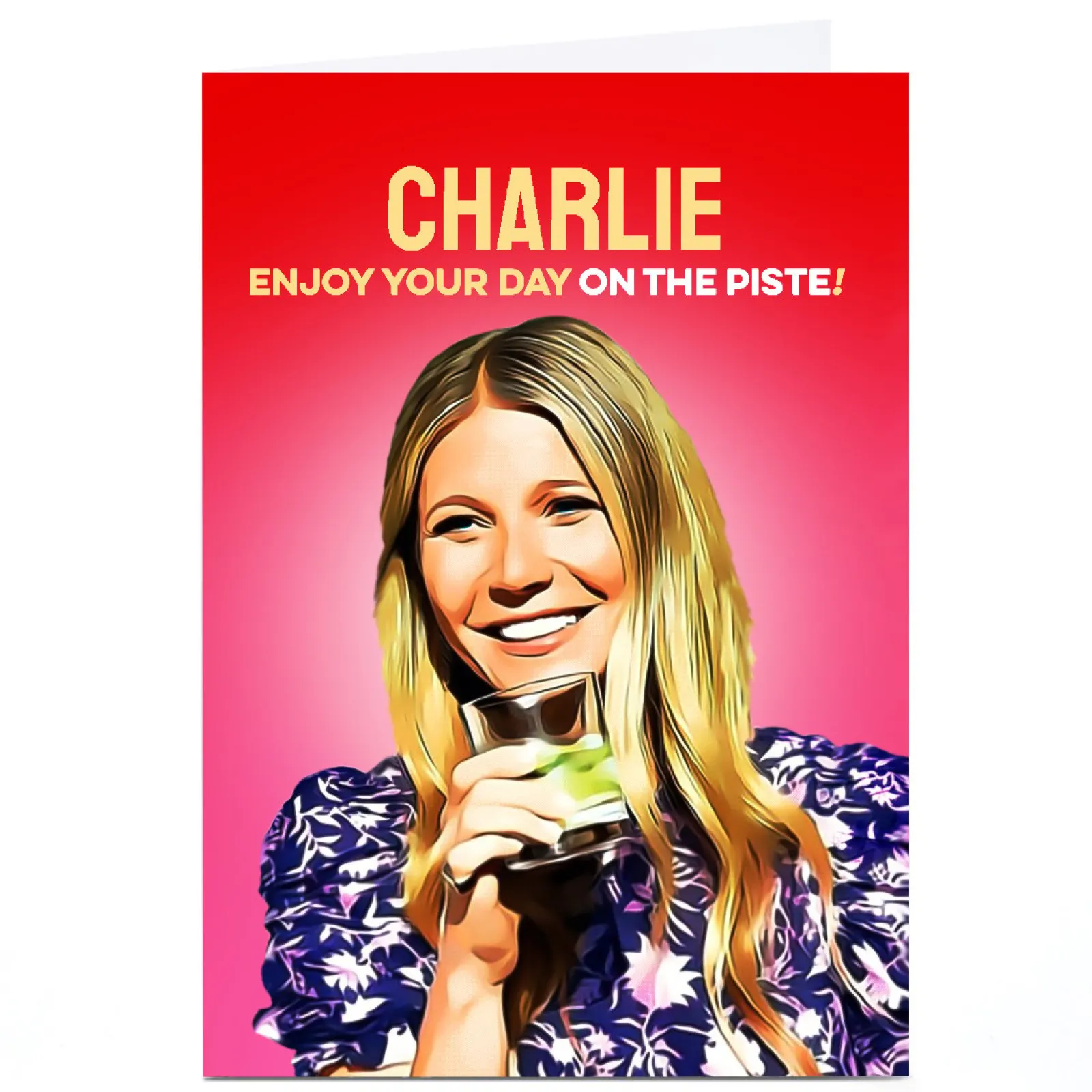 New Personalised PG Quips Card - Enjoy Your Day on the Piste Trending|Funny