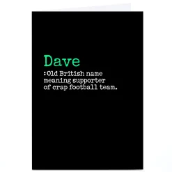 Online Personalised PG Quips Card - Crap Football Team Funny|Any Occasion