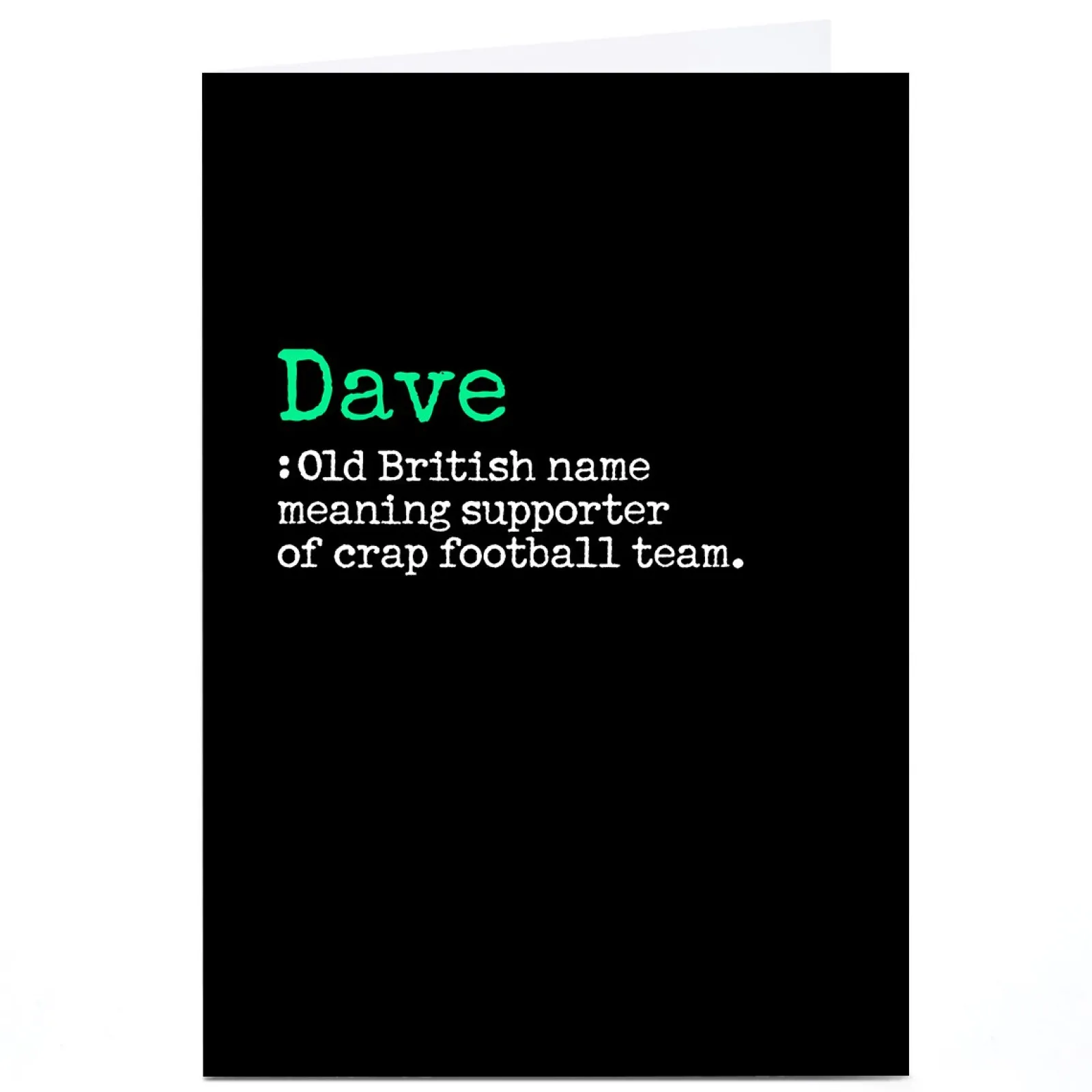 Online Personalised PG Quips Card - Crap Football Team Funny|Any Occasion