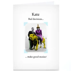 Card Factory Personalised PG Quips Card - Bad Decisions