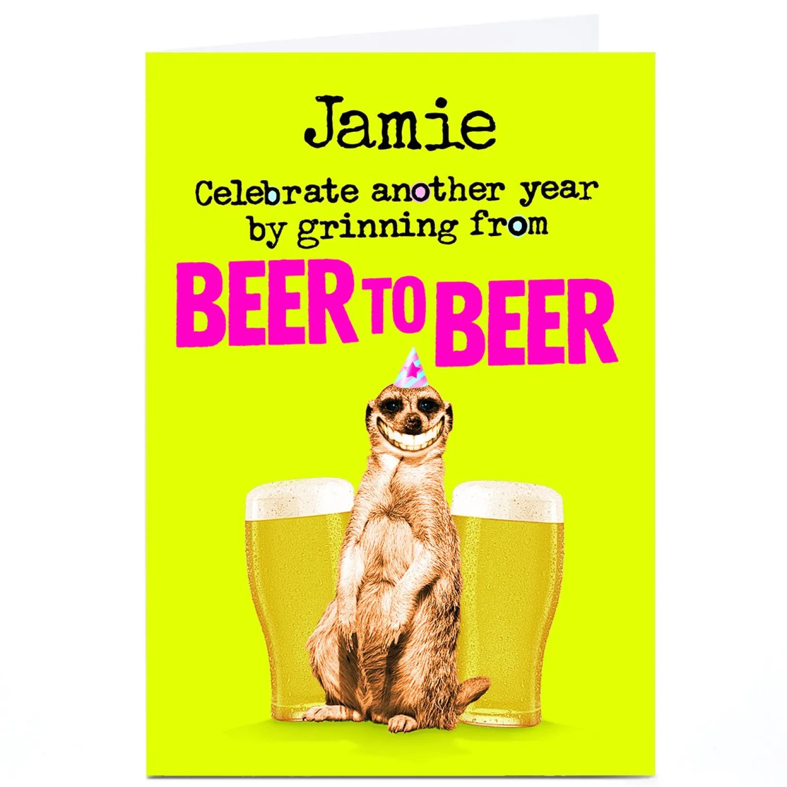Card Factory Personalised PG Quips Card - Beer To Beer