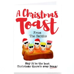 Online Personalised PG Quips Christmas Card - A Christmas Toast Funny|Christmas