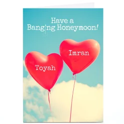 Clearance Personalised PG Quips Honeymoon Card - Have A Banging Honeymoon! Wedding|Funny