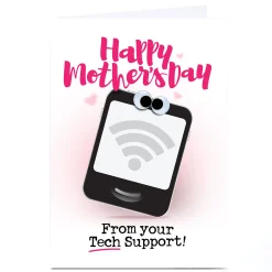 Card Factory Personalised PG Quips Mother's Day Card - From Your Tech Support
