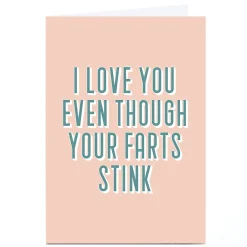 Outlet Personalised Phoebe Munger Card - Farts Stink Anniversary|Funny