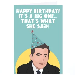 Card Factory Personalised Phoebe Munger Birthday Card - That's What She Said!