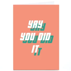 Hot Personalised Phoebe Munger Well Done Card - Yay You Did It New Job|Graduation