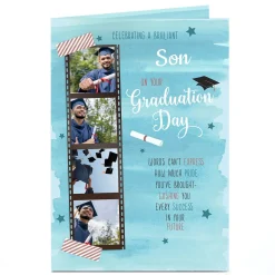 Card Factory Personalised Photo Card - Eday Son Graduation