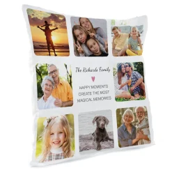 Card Factory Personalised Photo Cushion - Magical Memories 8 Photos