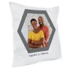 Clearance Personalised Photo Cushion - Hexagonal Photo and Name Personalised Cushions|Photo Gifts