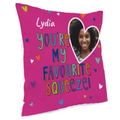 Card Factory Personalised Photo Cushion - My Favourite Squeeze