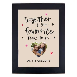 Online Personalised Photo Upload Valentine's Day Print - Together Is Our Favourite Place To Be Personalised Canvas & Wall Art|Photo Gifts