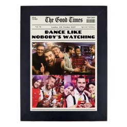 Card Factory Personalised Photo Upload Wall Art - The Good Times Newspaper