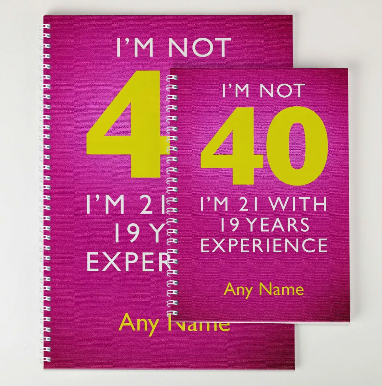 Best Personalised Pink I'm Not 40 Notebook 40Th Birthday|Personalised Notebooks And Stationery