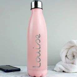 Personalised Pink Metal Insulated Drinks Bottle 40Th Birthday|30Th Birthday