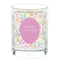 Card Factory Personalised Pomegranate & Cashmere Scented Candle - Thank You Teacher