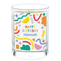 Clearance Personalised Pomegranate & Cashmere Scented Candle - Happy Birthday Bright Colours Scented Candles|Gifts For Him