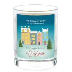 Card Factory Personalised Pomegranate & Cashmere Scented Christmas Candle - No Place Like Home