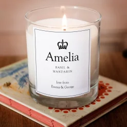 Personalised Pomegranate & Cashmere Scented Candle - Crown Scented Candles|Graduation Gifts