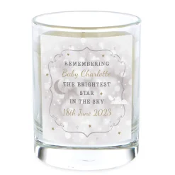 Kids Card Factory Personalised Pomegranate & Cashmere Scented Candle - Baby Loss