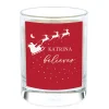 New Personalised Pomegranate & Cashmere Scented Christmas Candle - Santa Silhouette Christmas Gifts
