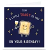 Card Factory Personalised Pop! Birthday Card - A Little Toast To You