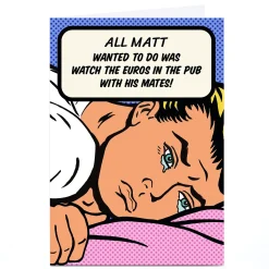 Sale Personalised Pop! Card - All He Wanted To Do... BOY For Uncle|For Nephew