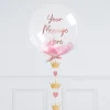 Outlet Personalised Princess Confetti Bubble Balloon - Delivered Inflated! Kids Balloons For Kids|Personalised & Photo Balloons