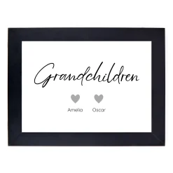 Card Factory Personalised Print - Grandchildren 2 Hearts