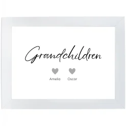 Card Factory Personalised Print - Grandchildren 2 Hearts