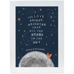 Card Factory Personalised Print - Stars In The Sky