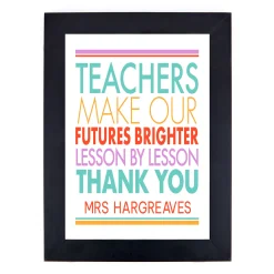 Discount Personalised Print - Teachers Make Our Futures Brighter Personalised Canvas & Wall Art|Photo Prints & Wall Art