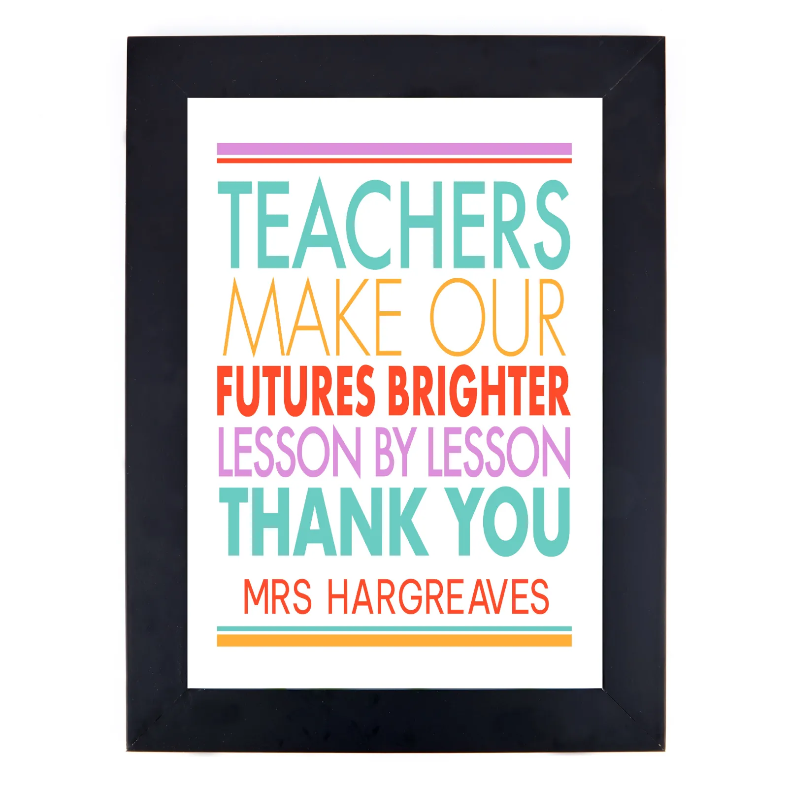 Discount Personalised Print - Teachers Make Our Futures Brighter Personalised Canvas & Wall Art|Photo Prints & Wall Art
