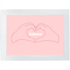 Hot Personalised Print - Western Disco Heart Hands with Name Personalised Canvas & Wall Art|Photo Prints & Wall Art