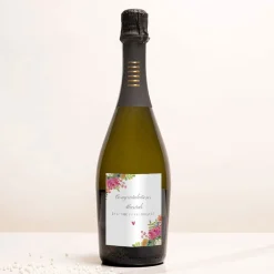 Card Factory Personalised Prosecco - Floral It's Time To Celebrate