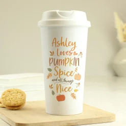 Card Factory Personalised Pumpkin Spice Travel Mug
