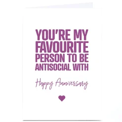 Card Factory Personalised Punk Anniversary Card - You're my Favourite