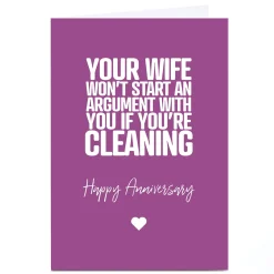 Personalised Punk Anniversary Card - Wife, Cleaning Anniversary|Funny