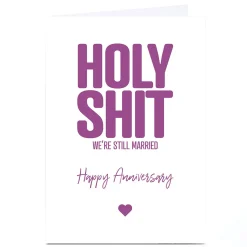 Online Personalised Punk Anniversary Card - Holy Sh*t Anniversary|Funny