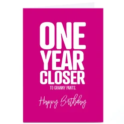 Card Factory Personalised Punk Birthday Card - One Year Closer