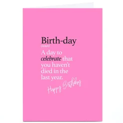 Card Factory Personalised Punk Birthday Card - Birthday Definition