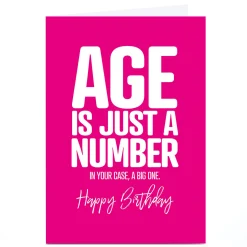 Card Factory Personalised Punk Birthday Card - Age Is Just A Number
