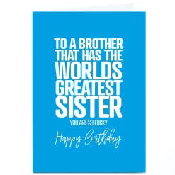 Card Factory Personalised Punk Birthday Card - Brother From Sister