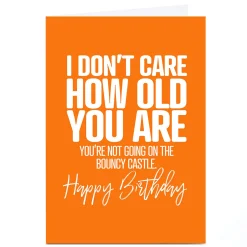 Card Factory Personalised Punk Birthday Card - I Don't Care How Old...
