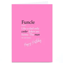 Card Factory Personalised Punk Birthday Card - Funcle