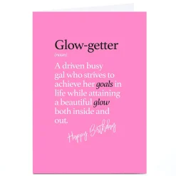 Best Personalised Punk Birthday Card - Glow-Getter Funny|Birthday