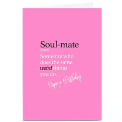 Card Factory Personalised Punk Birthday Card - Soul-mate